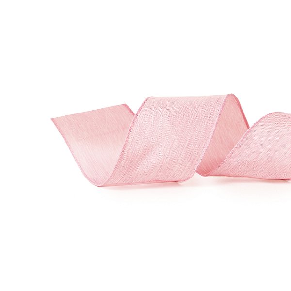 Fita Aramada de Natal Rosa Claro Lisa 3.8x9.14cm - Ref 1641592 Cromus