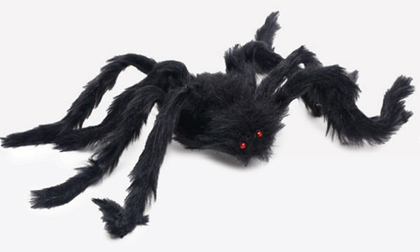 Aranha Para Decorar Preta com Pelos 15x46x35cm - Ref 29003252 Halloween - Cromus