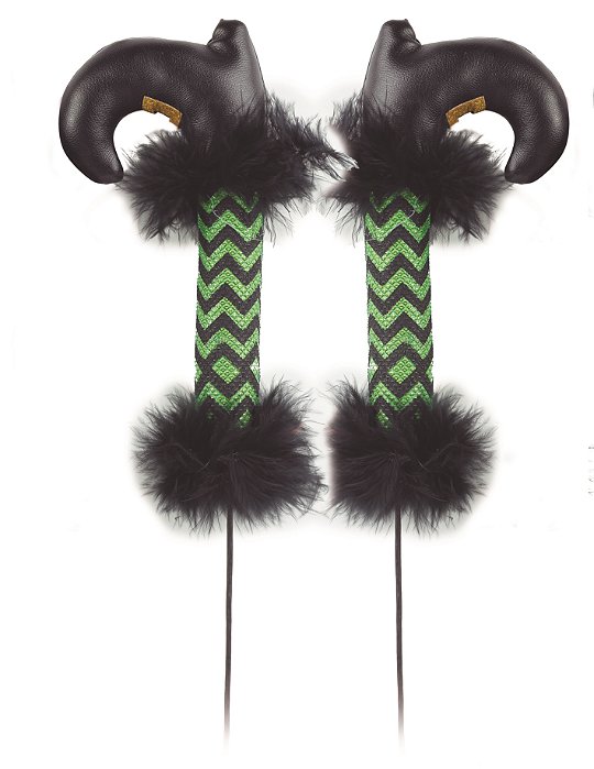 Pick Decorativo Pernas Bruxa Verde 9x32cm - Ref 29003749 Halloween - Cromus