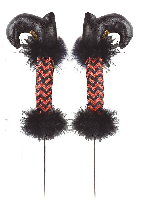Pick Decorativo Pernas Bruxa Laranja 9x32cm - Ref 29003749L Halloween - Cromus