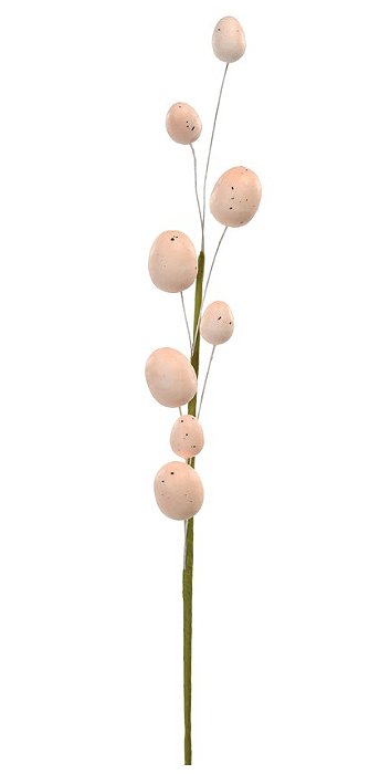 Galho de Páscoa Grande Ovos Rosa Chá 60cm - Coleção Fondant - Ref 1067236 Cromus