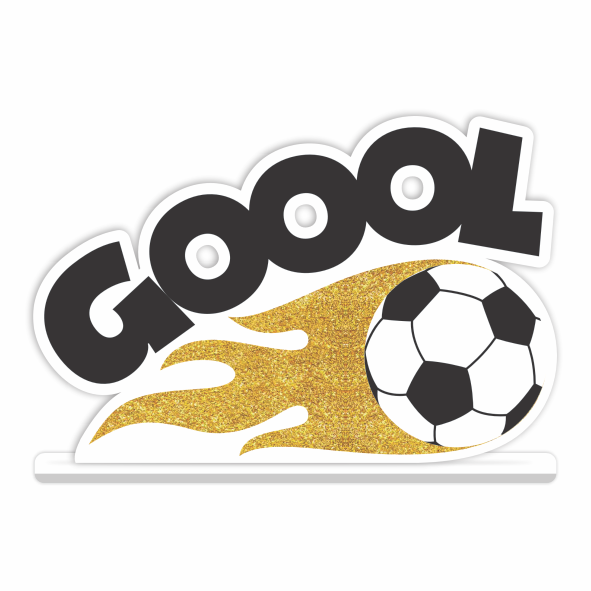 Enfeite de E.V.A de Mesa Grande GOOL Festa Futebol 23x32cm - Ref 130008 Piffer