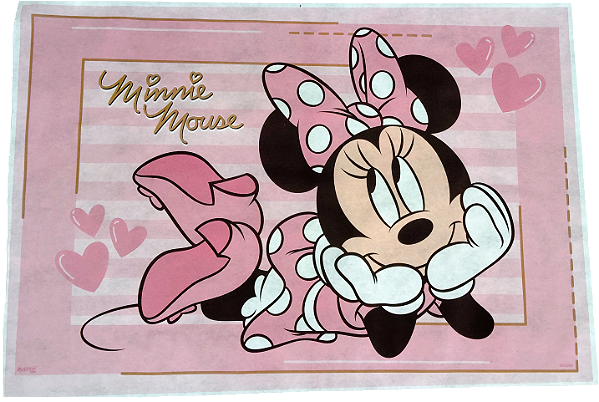 Painel Impresso de TNT Festa Minnie Rosa 100x69cm - Ref 319012 Piffer