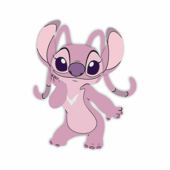 Mini Painel Decorativo Festa Stitch Rosa 12x17cm com 1 Un - Ref 321026 Piffer