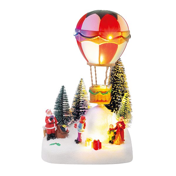 Cenário de Natal Noel com Balão Som e Movimento 23x14x12cm - Ref 1024134 Cromus