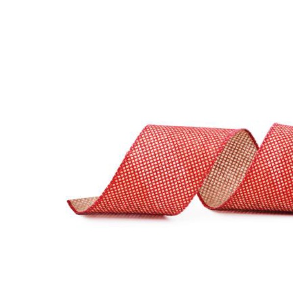 Fita Aramada de Natal Quadriculado Glitter Vermelho 6,3cmx914cm - Ref 1206709 Cromus