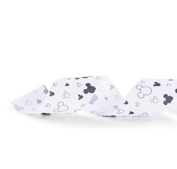 Fita Estampada Disney Preto e Branco 6,3x914cm - Ref 1114788 Natal Disney Cromus