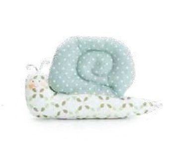 Caramujo de Tecido Verde e Branco 11x17x3cm - Ref 1521166 Cromus