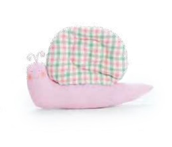 Caramujo de Tecido Verde e Rosa 11x17x3cm - Ref 1521203 Cromus