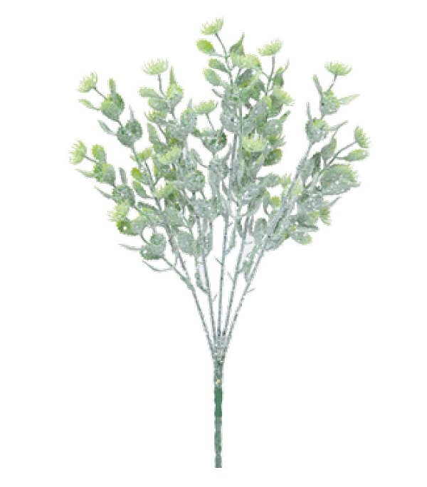 Buque Folhagem Eucalipto com Glitter 35x21x15cm - Ref 1022272 Cromus