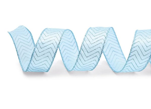 Fita Aramada Azul Claro Estampa Gliiter Missoni 3,8X9,14m - Ref 1008519 Cromus