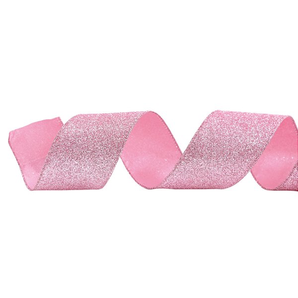Fita Aramada de Glitter Rosa Claro 3,8X9,14m - Ref 1008636 Cromus