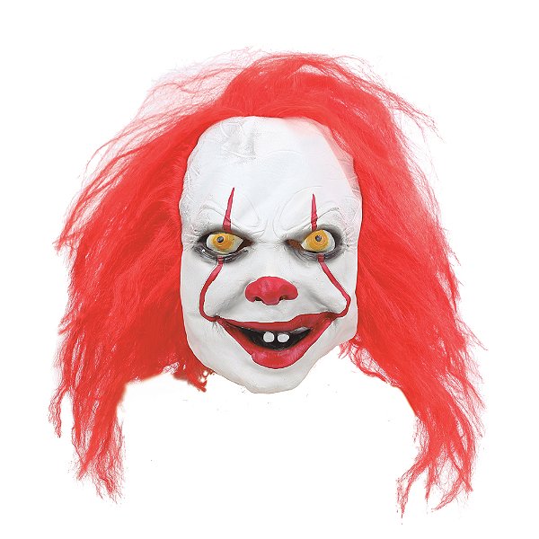 Máscara de Silicone Palhaço Assassino Halloween 33x29x19cm - Ref 29005344 Cromus