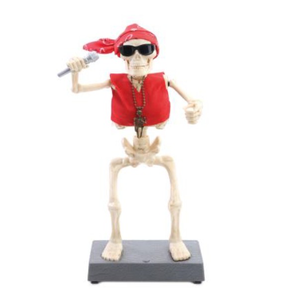 Enfeite Caveira Haley com Som em Movimento 35cm -Halloween - Ref 29004791 Cromus