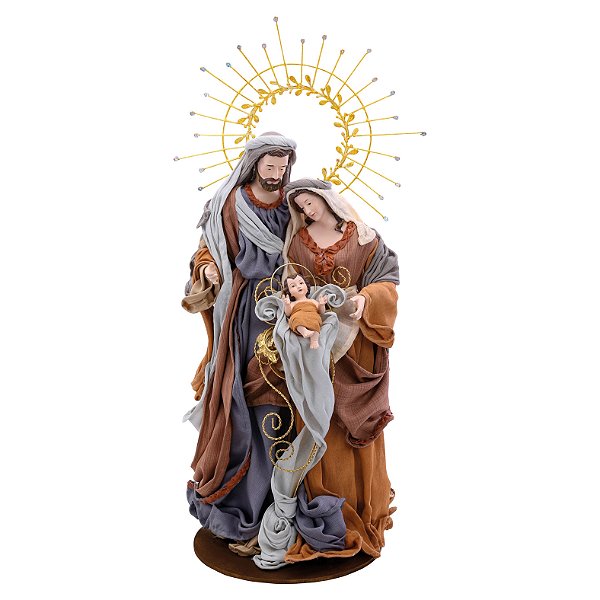 Sagrada Família de Resina e Tecido 78x30x27cm Angelical - Ref 1106354 Cromus