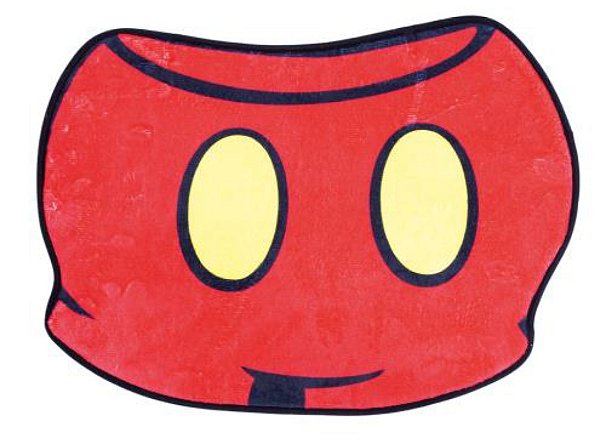 Tapete Antiderrapante Shorts Mickey Vermelho 60x50cm - Ref 1107985 Cromus