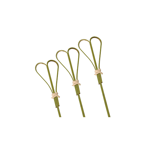 Palito Para Petisco de Bambu Laço 9cm com 50Un - Silver Plastic