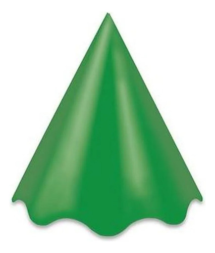 Chapéu de Aniversário Verde Liso 8 un - Silver