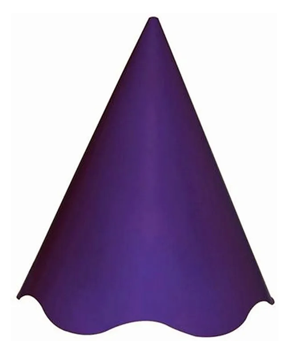 Chapéu de Aniversário Papel Roxo 8 un - Silver