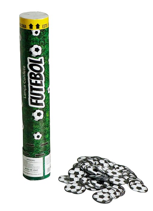 Lança Confete Bolas de Futebol 30cm - Silver