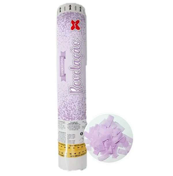 Lança Confete Revelação Papel Lilás Cheguei Girl 30cm - Make