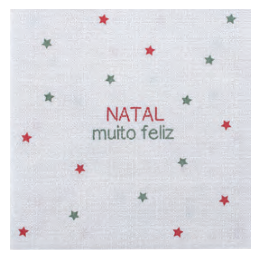 Guardanapo de Papel Decorado Natal Muito Feliz Estrelas 33x33cm com 20 Un - Ref 1058476 Cromus