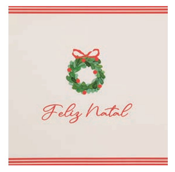 Guardanapo de Papel Decorado Feliz Natal Guirlanda 33x33cm com 20 Un - Ref 1089529 Cromus
