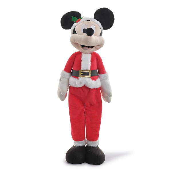 Mickey de Pelúcia em Pé com Roupa Noel 52cm - Natal Disney - Ref 1015844 Cromus