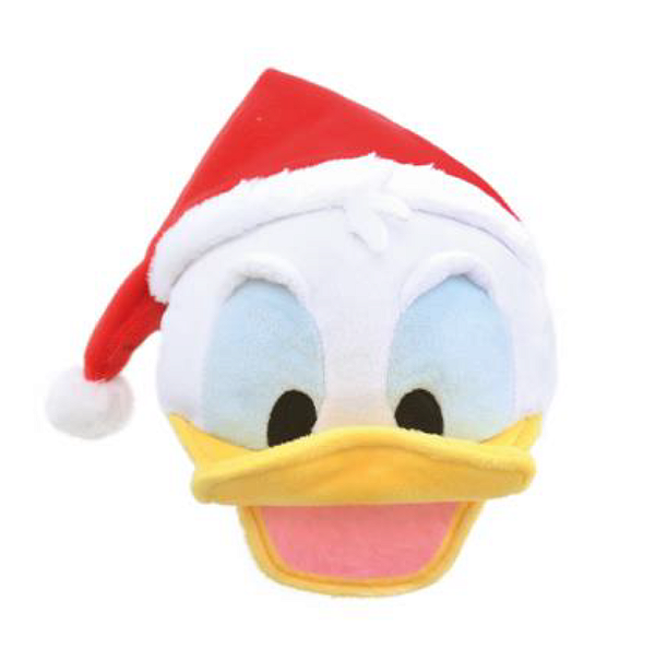 Cabeça Pato Donald de Pelúcia com Gorro Noel 15cm - Natal Disney - Ref 1105261 Cromus