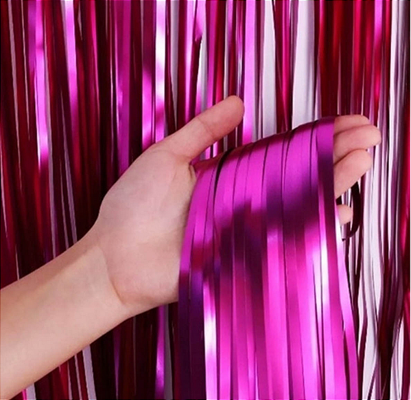Cortina Decorativa Fosca Rosa 1X2m - CCS Decorações