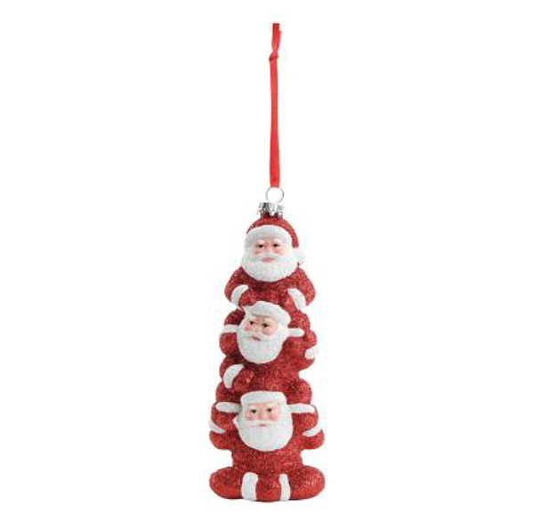Enfeite de Natal para Pendurar Noeis Empilhados 17cm - Ref 1001925 Cromus