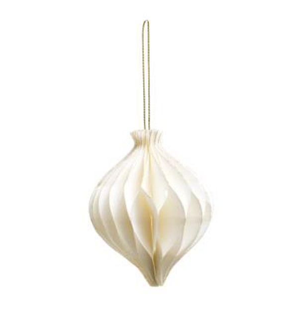 Enfeite de Pendurar Peao Branco de Papel 10cm - Ref 1046606 Cromus