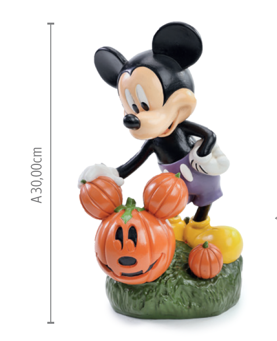 Mickey Decorativo de Resina com Abobora Halloween 30cm Original Disney - Cod 29005236 Cromus