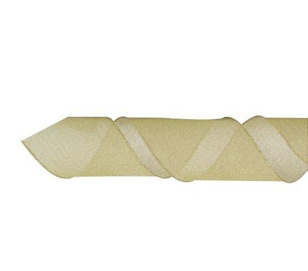 Fita Aramada de Natal Tela Metalizada Dourada 10x457cm - Ref 1057996 Cromus