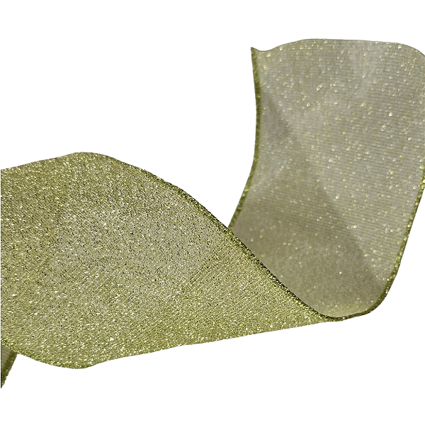 Fita Aramada de Natal Tela Metalizada Dourada 10x457cm - Ref 1057996 Cromus