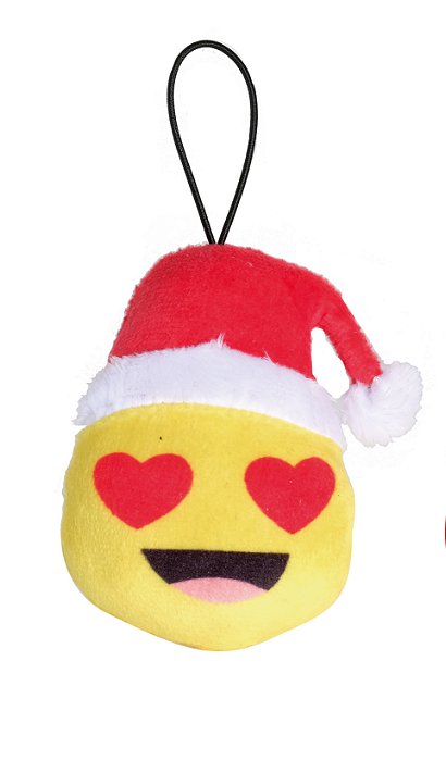 Enfeite de Pendurar Emoji de Pelúcia 8x9cm - Ref 1924165 Cromus