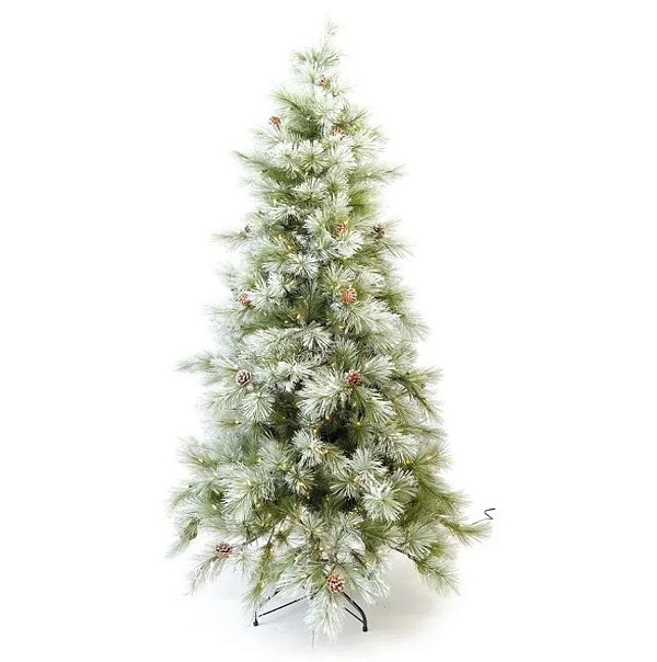 Árvore de Natal Nevada com Led 400 Lâmpadas 537 Hastes 210cm Nassau - Ref 1059371 Cromus