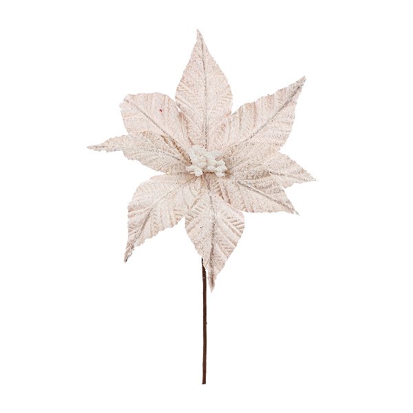 Flor de Natal Poisentia Creme Nevada 22cm - Ref 1032720 Cromus
