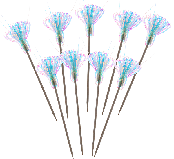 Palito de Petisco de Bambu Franja Furtacor 12cm com 12Un - Silver Plastic