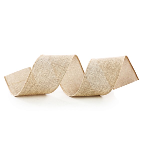 Fita Aramada de Linho Cru 6,3x914cm - Fitas Natalinas - Ref 1030865 Cromus