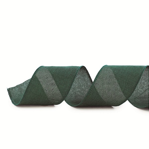 Fita Aramada de Linho Verde Lisa 6,3x914cm - Ref 1052942 Cromus