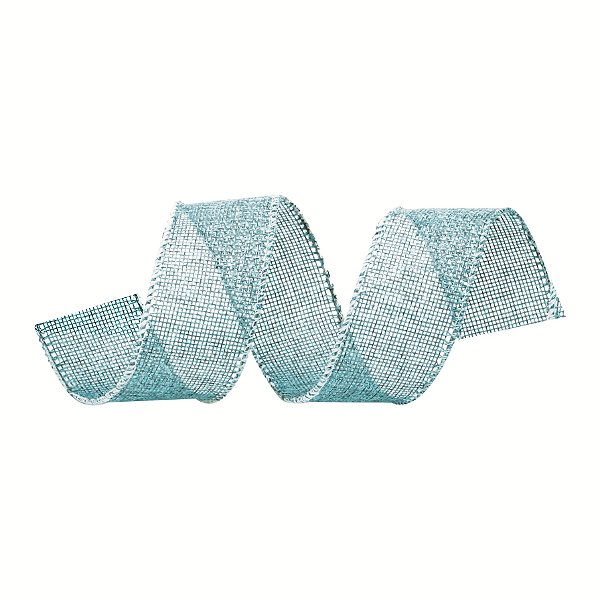 Fita Aramada de Juta Azul Claro 3,8cmx9,14m - Ref 1920966 Cromus