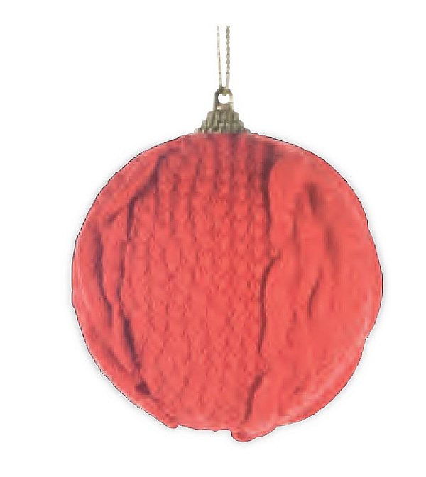 Bolas de Natal Vermelha Tecido 8cm com 6 Un - Ref 1106577 Cromus