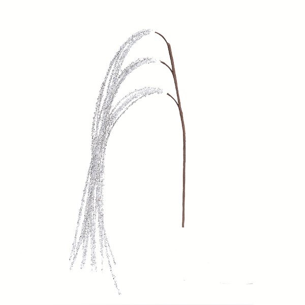 Galho Longo Cascata Paetê Prata 97cm - Ref 1084870 Cromus