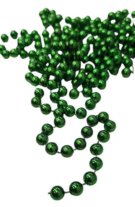 Cordão Fio de Perolas Metalizadas Verde Escuro 2 Mts - Cromus