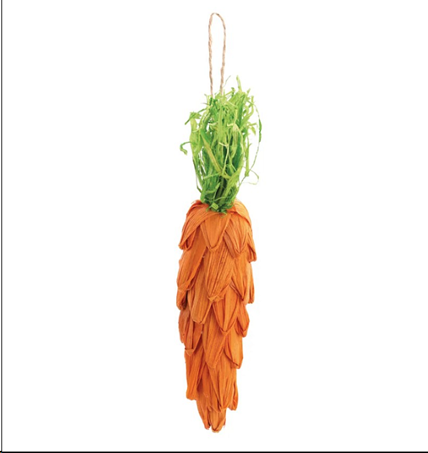 Cenoura Decorativa de Palha 21x5cm - Ref 1036809 Cromus