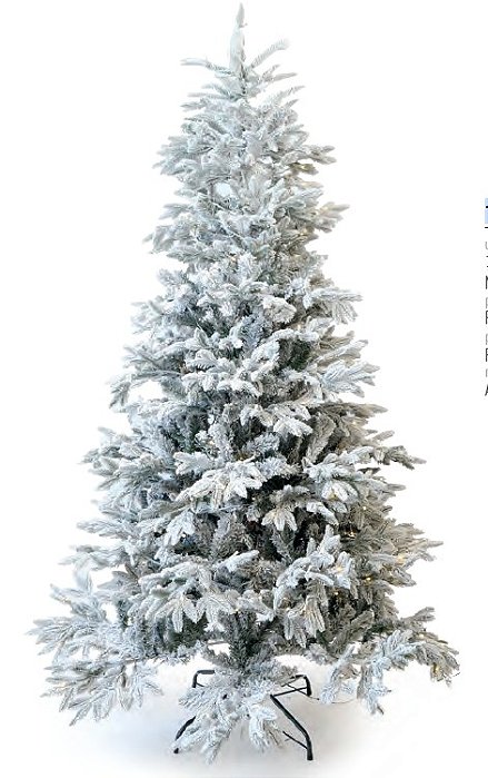 Árvore de Natal Nevada Mendonza 2.40mts 1447 Hastes com Led - Ref 1041531 Cromus