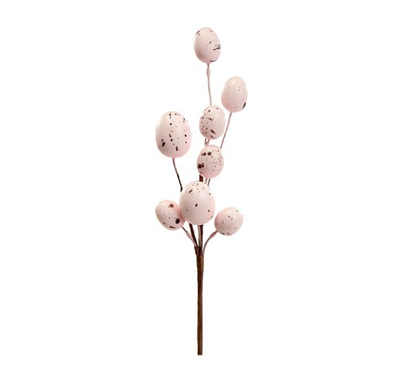 Galho de Páscoa Médio Ovos Rosa Claro 34m - Coleção Fondant - Ref 1067228 Cromus