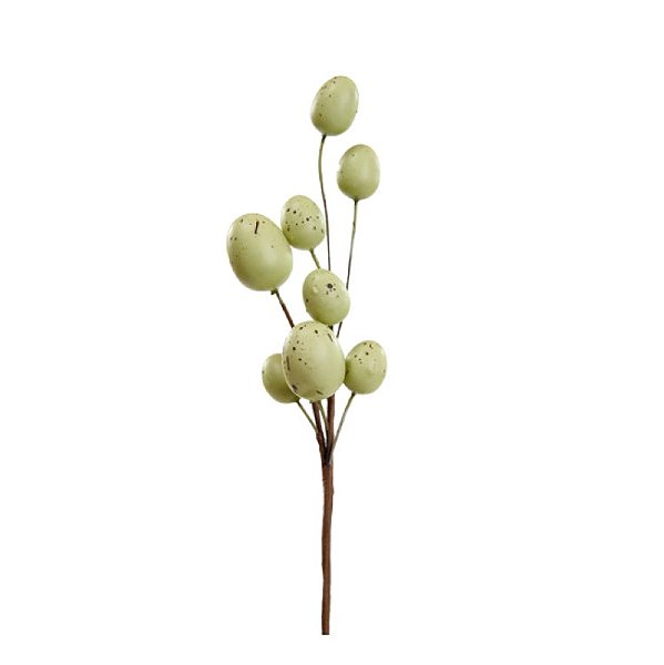 Galho de Páscoa Médio Ovos Verde 34m - Coleção Fondant - Ref 1067230 Cromus