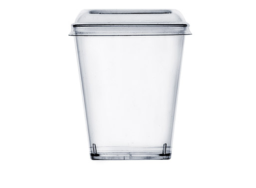 Copo Pic 025 Acrilico 3.9cm Com Tampa Pet Transparente com 10 Unidades - Plastilania